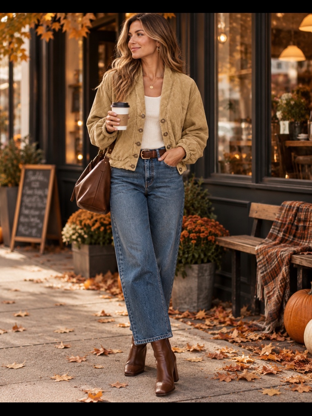 Free People Quilted neutral everyday trending layering hip boho Bomber Jacket